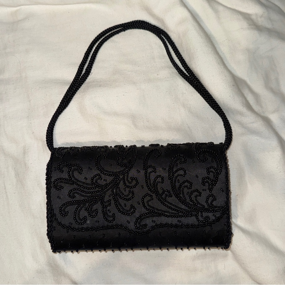 Black beaded bag